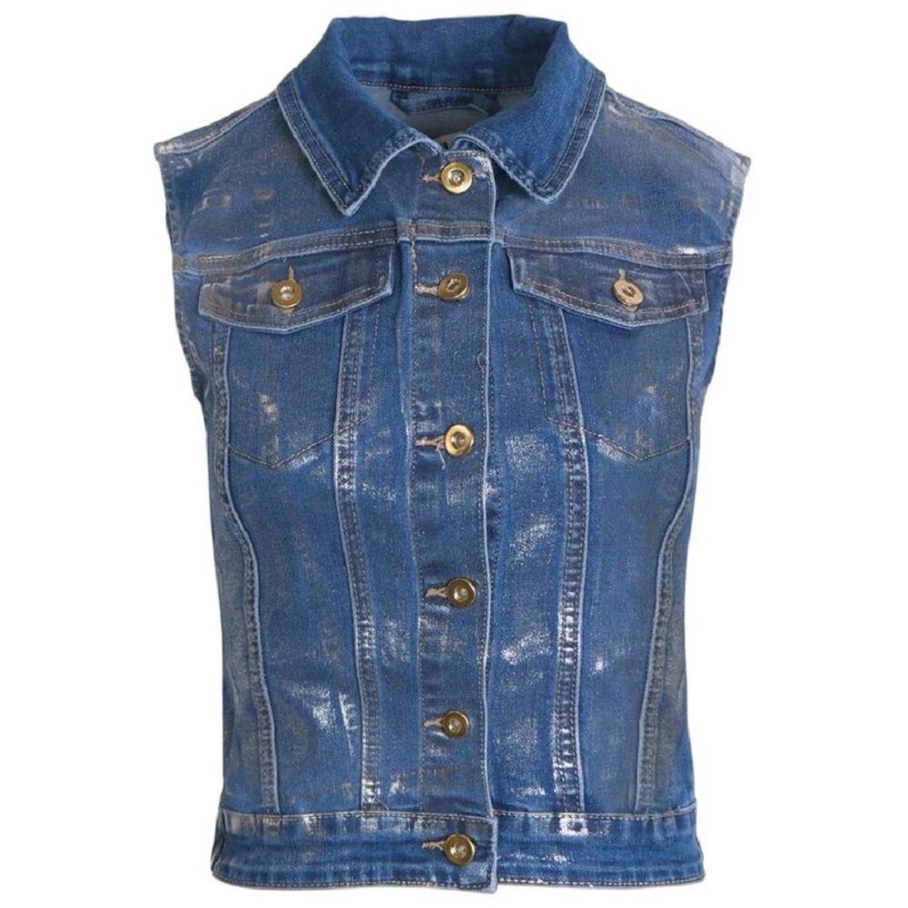 AmyLynn Womens/Ladies Denim Sleeveless Tank Top / Blue